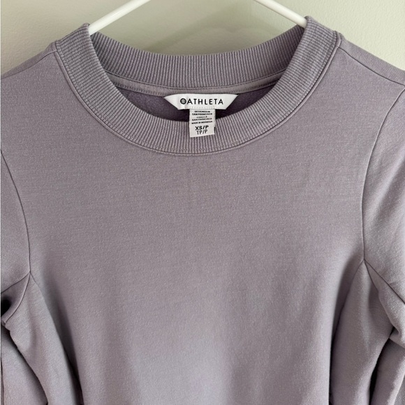Athleta Coaster Luxe Sweatshirt Dress - Light Purple - Size Extra Small XS P - Picture 3 of 12